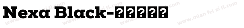 Nexa Black字体转换